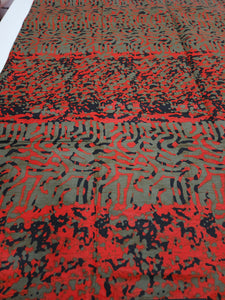 Red and Grey batik print